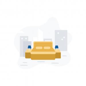 King Bedroom with Sofa Bed and Living Area